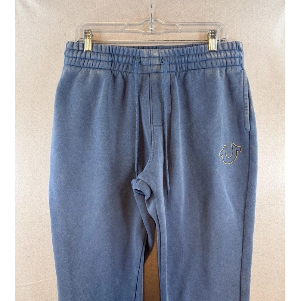 True Religion Men's Small Coronet Blue Horseshoe Washed HS Jogger Sweatpants